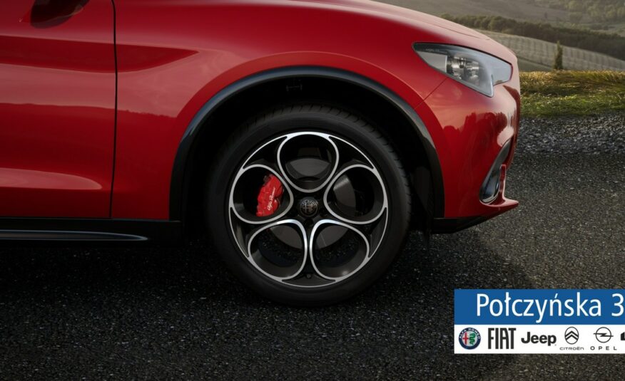 Alfa Romeo Stelvio Veloce Q4 AT 2.0 280 KM| Alfa Red| Szklany dach|Czarna skóra| MY23