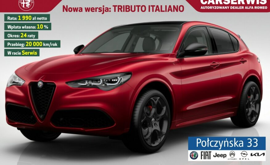 Alfa Romeo Stelvio Tributo Italiano Q4 AT 2.0 280 KM|Pakiet Techno|Rata 1990 zł netto
