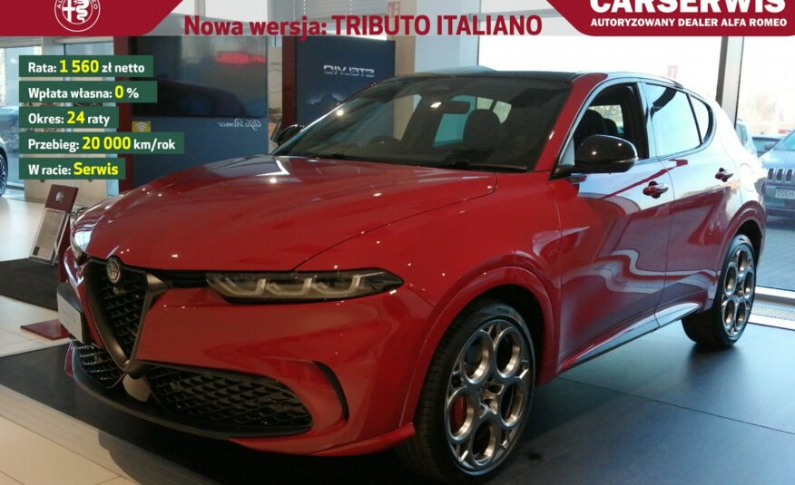 Alfa Romeo Tonale Tributo Italiano 1,5 160 KM |Alfa Red /czarny dach| Rata 1560 zł/msc