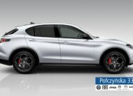 Alfa Romeo Stelvio Veloce Q4 AT 2.0 280 KM|Moonlight Pearl|Szklany dach|Czarna skóra|2024